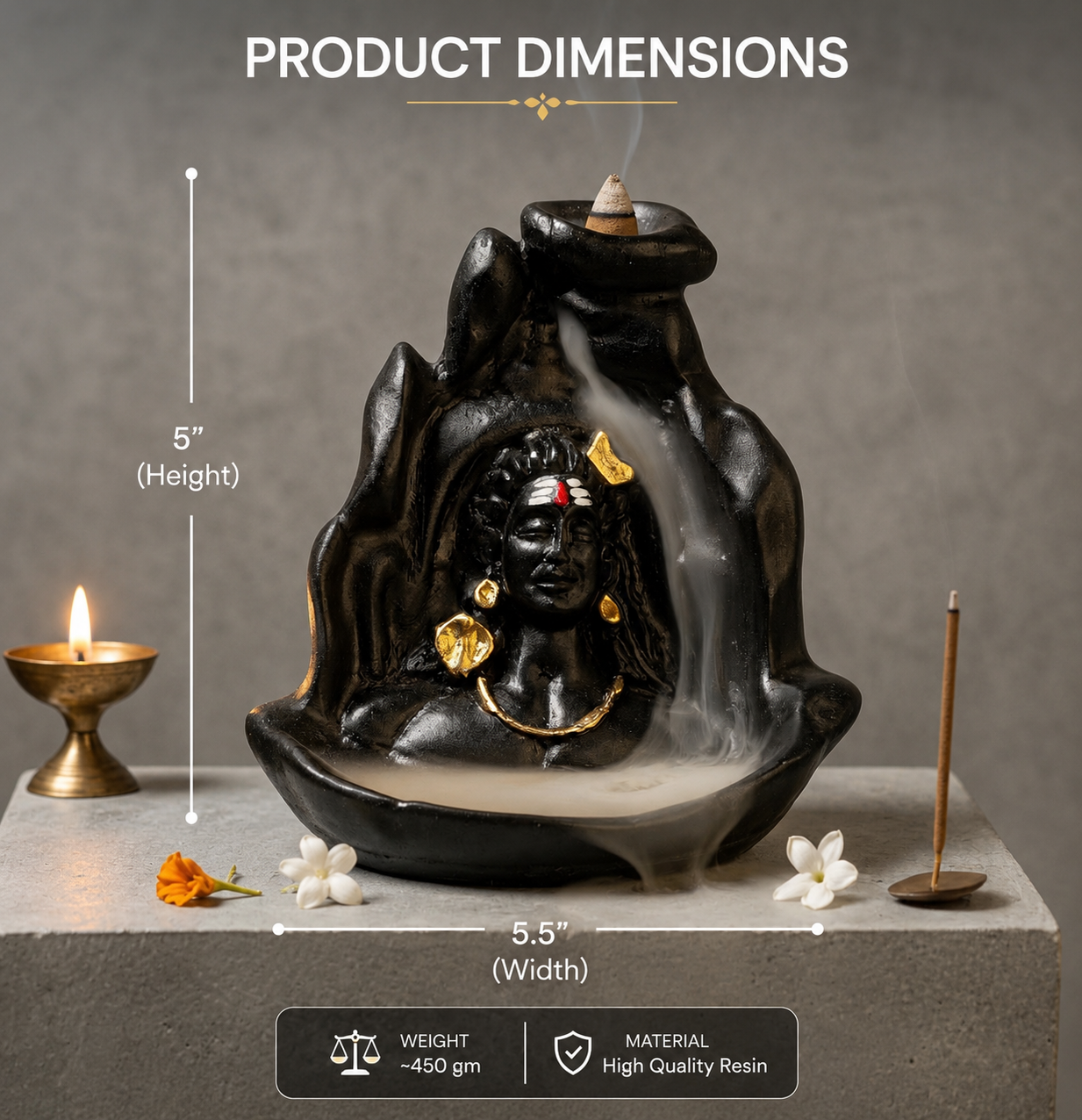 Adiyogi Dhyana Mudra Smoke